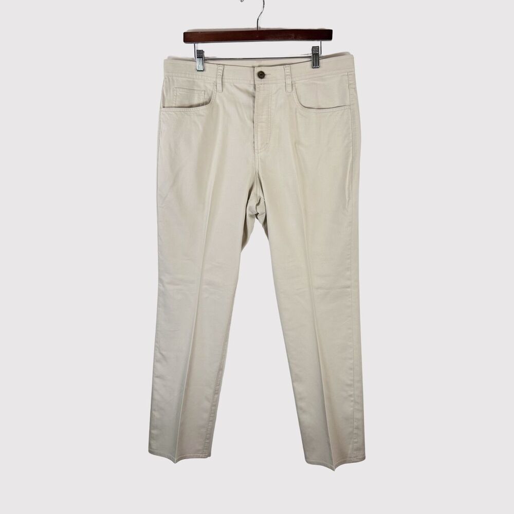 Onward Reserve Mens Pants Beige Performance Chino Five Pocket Straight 33x30